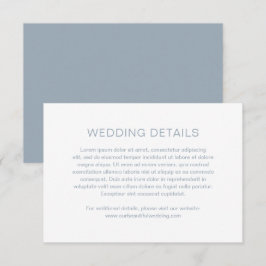 チェルシーダスティブルーモダン結婚ズ エンクロージャーカード