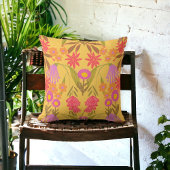チェルシーフローラガーデンイエローアンドピンク クッション