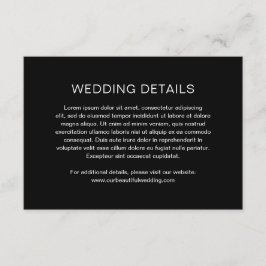 チェルシーブラックモダン結婚ズ エンクロージャーカード