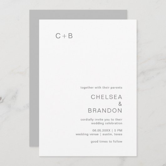 チェルシーモダング結婚レイ 招待状 (正面/裏面)