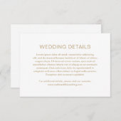 チェルシーモダン金ゴールド結婚ズ エンクロージャーカード (正面/裏面)