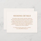 チェルシー自然ニュラモダンル結婚ズ エンクロージャーカード (正面/裏面)