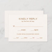 チェルシー自然ニュラモダンル結婚ズ 出欠カード (正面/裏面)