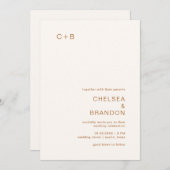 チェルシー自然ニュラモダンル結婚ズ 招待状 (正面/裏面)