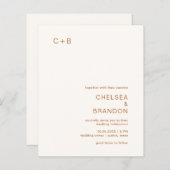 チェルシー自然ニュラールモダン結婚式招待状 (正面/裏面)