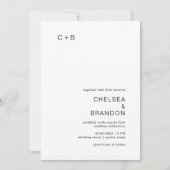 チェルシー モノクロ モダン ウェディング 招待状 (正面)