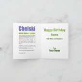 チェルスキー (チェルシー) 面白いサッカーのグリーティングカード カード (内部)