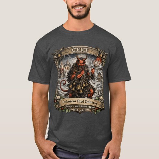 チェルトの民俗 - チェコの聖ニコラウス伝統 Tシャツ (正面)