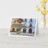 チェルバプラザファウンテンポートレートバレンシスペインのア カード (黄色い花)