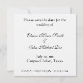 チェルブエンジェルスアーキテクチフランスのャー招待状 セーブザデート (裏面)