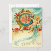 チェルブエンジェルバラクロック新年 シーズンポストカード (正面/裏面)