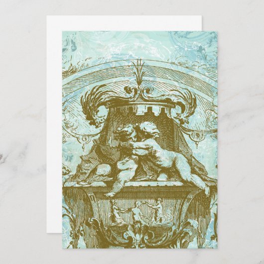 チェルブエンジェルヴィンテージスタイル招待状 招待状 (正面/裏面)