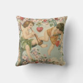 チェルブキューピッドフルートマグノリアツリーハート クッション (裏面)