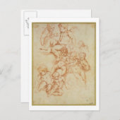 チェルブス17世紀初頭(紙上の赤いチョーク) ポストカード (正面/裏面)