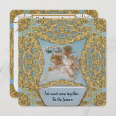 チェルブホリデーシックエレガントクリスマス招待状 招待状 (正面/裏面)