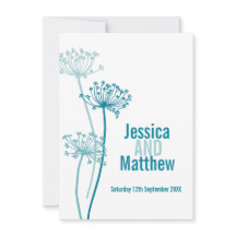 チェルヴィルモダングラフィック花ティール（緑がかった色）秋の結婚式