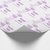 チェルヴィルモダンパープルの名結婚前ギフト紙 ラッピングペーパー (角)