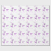 チェルヴィルモダンパープルの名結婚前ギフト紙 ラッピングペーパー (フラット)