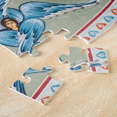 チェルーバムのアイコンを持つテオトコスとキリストの子供 ジグソーパズル (側面)