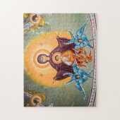 チェルーバムのアイコンを持つテオトコスとキリストの子供 ジグソーパズル (縦)