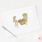 チェル運ブの花 長方形シール (封筒)