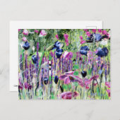 チェレア花油絵 ポストカード (正面/裏面)