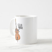 チェロおもしろいアズ音楽 コーヒーマグカップ (正面左)