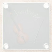 チェロお洒落&ボーカスタムミュージシャン ガラスコースター (裏面)