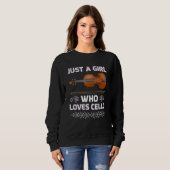 チェロが大好きな女の子だけがチェロ音楽 スウェットシャツ (正面フル)