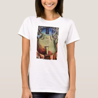 チェロが燃えている Tシャツ