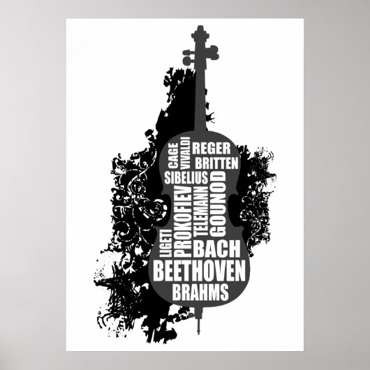 チェロと作曲家 ポスター (正面)