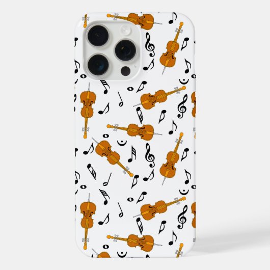 チェロと黒音符 iPhoneケース (裏面)