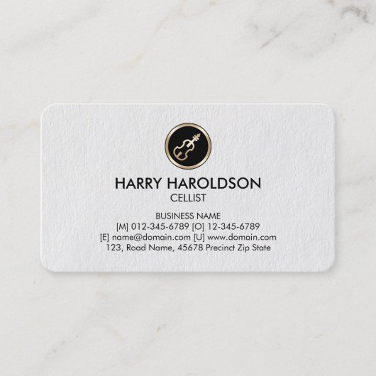 チェロのアイコンCellistプレミアム名刺 名刺 (正面)