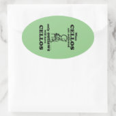 チェロのアウトレイド楕円ステッカー 楕円形シール (バッグ)