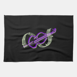 チェロのデザイン キッチンタオル