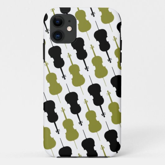 チェロのミュージカルパターン Case-Mate iPhoneケース (裏面)