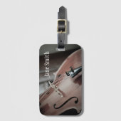 チェロの一流の金管楽器の例 ラゲッジタグ (正面縦)