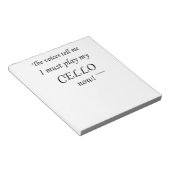 チェロの声が言わな遊い ノートパッド (アングル)