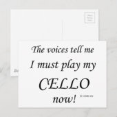 チェロの声が言わな遊い ポストカード (正面/裏面)