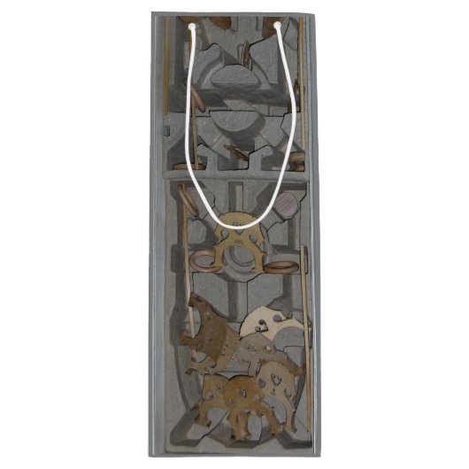 チェロの架橋工事の写真 ワインギフトバッグ (正面)