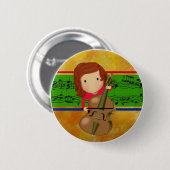 チェロの練習 缶バッジ (正面&裏面)