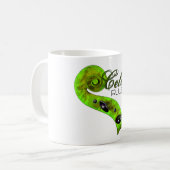 チェロの規則-緑 コーヒーマグカップ (正面左)