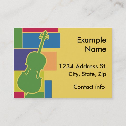 チェロのColorblocksのプロフィールカード 名刺 (正面)