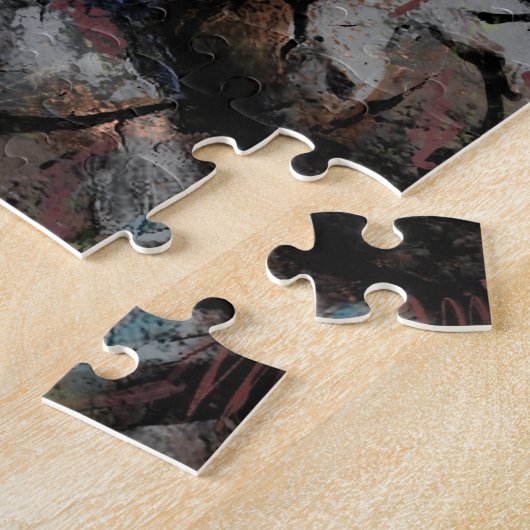 チェロを持つ女性自然パズル絵画- ジグソーパズル (側面)