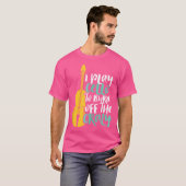 チェロを演奏してクレイジーな面白さを発散 Tシャツ (正面フル)