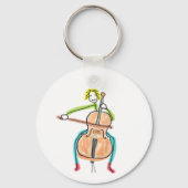 チェロを演奏する棒人間 キーホルダー (裏面)