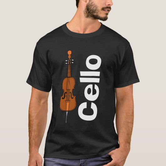 チェロアンドホワイト文字 Tシャツ (正面)