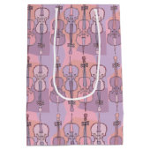 チェロカラフルスパターン ミディアムペーパーバッグ (裏面)