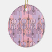 チェロカラフルパターン セラミックオーナメント (左)