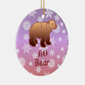 チェロキーくまのクリスマスのオーナメント セラミックオーナメント (右)